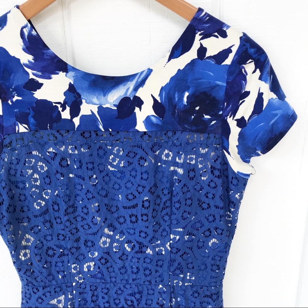 Weston Wear (Anthro line) blue floral dress